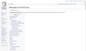 Wikipédia : Bibliographie sur la ville de Lorient